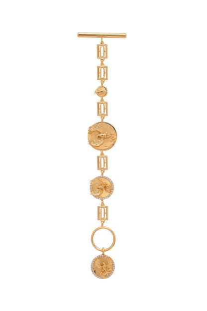 Gold Finish Swarovski Crystals Bracelet