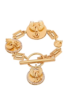 Gold Finish Swarovski Crystals Bracelet