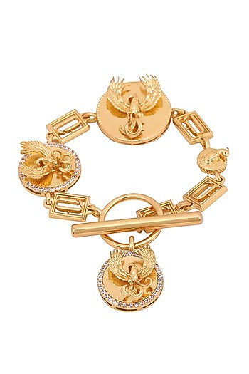 Gold Finish Swarovski Crystals Bracelet