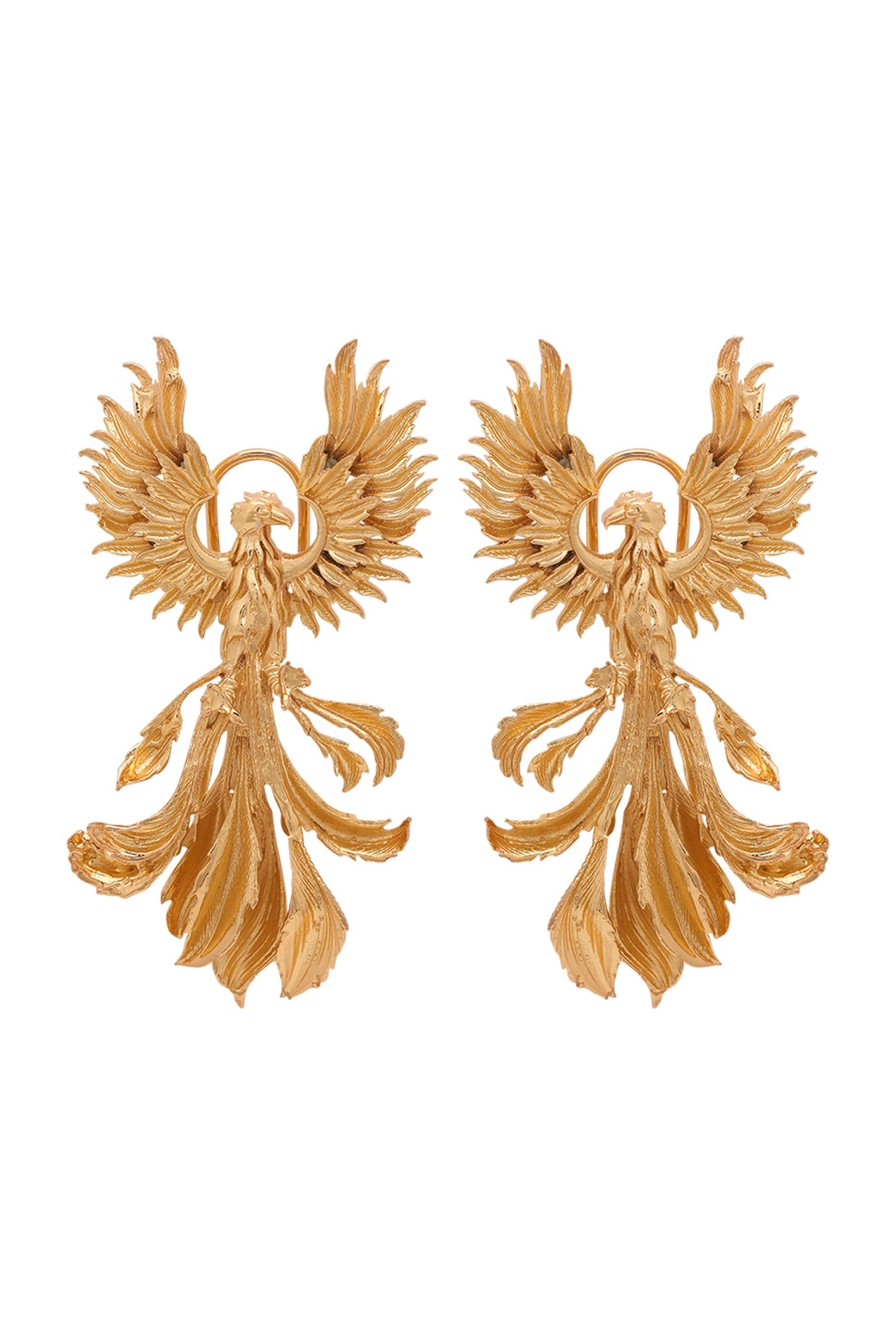 Gold Finish Brass Dangler Earrings