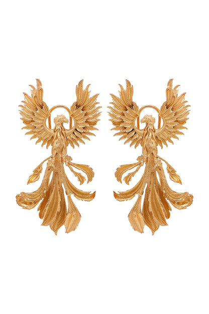 Gold Finish Brass Dangler Earrings
