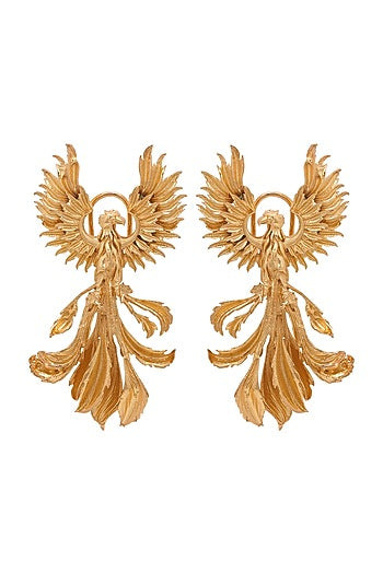 Gold Finish Brass Dangler Earrings