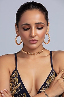 Gold Finish Phoenix Coins Hoop Earrings