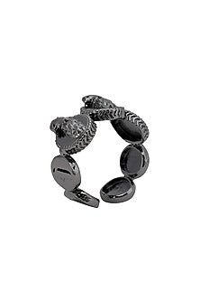 Gunmetal Finish Phoenix Coins Ring