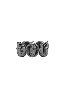 Gunmetal Finish Phoenix Coins Ring