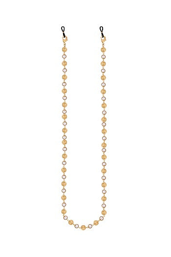 Gold Finish Phoenix Coins & Pearls Necklace