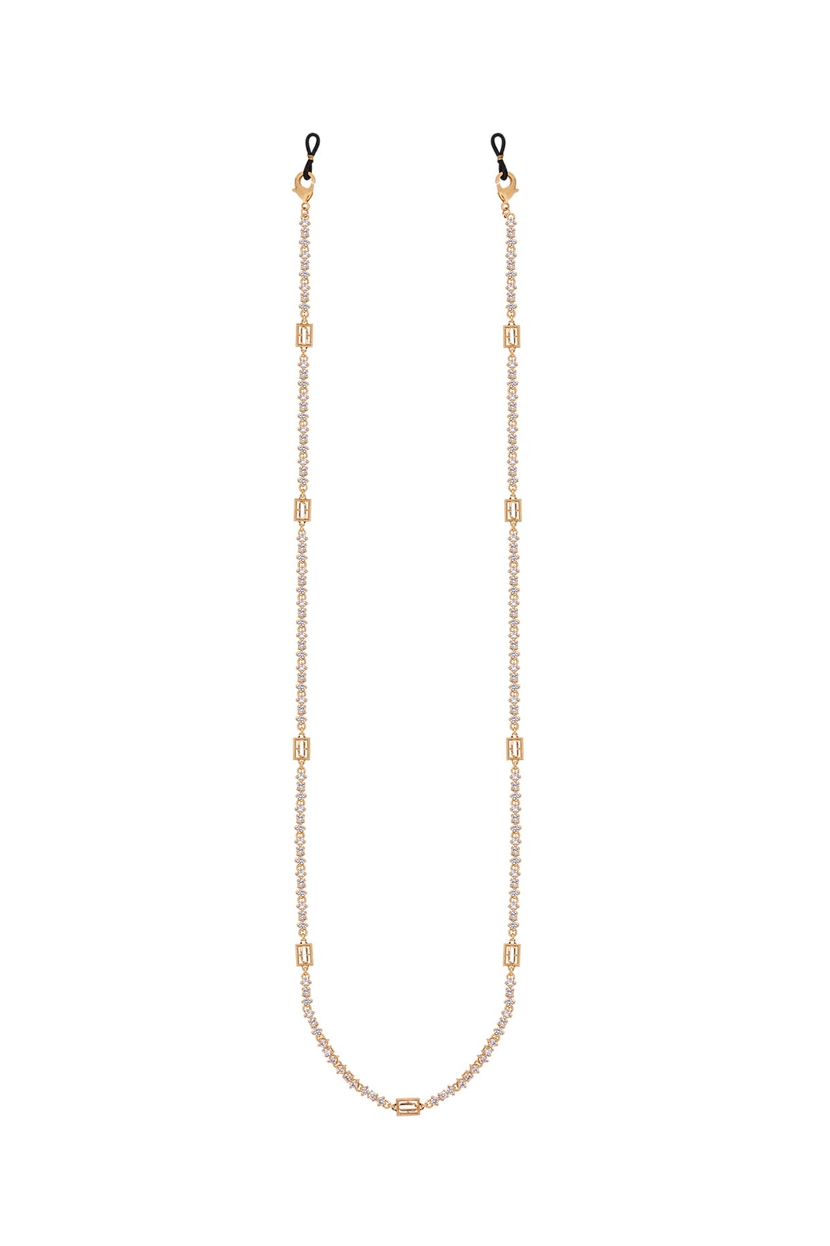 Gold Finish Swarovski Crystals Necklace