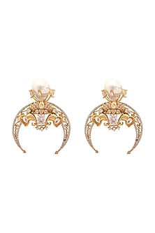 Gold Plated Swarovski Dangler Earrings