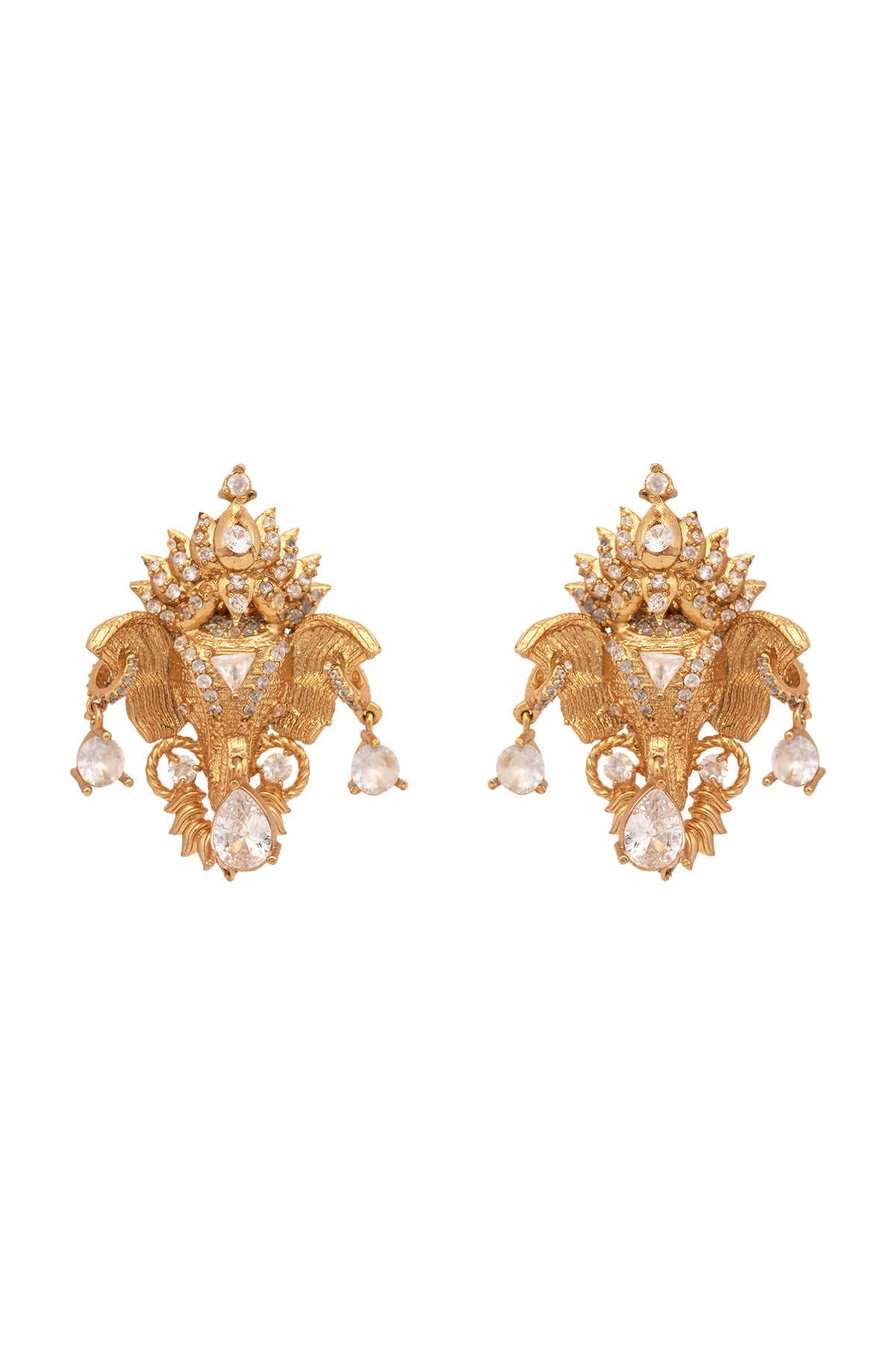 Gold Plated Swarovski Stud Earrings