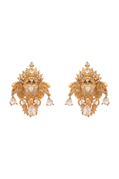 Gold Plated Swarovski Stud Earrings