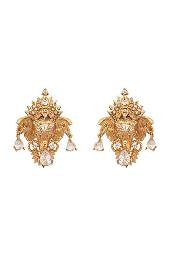 Gold Plated Swarovski Stud Earrings