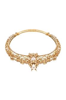 Gold Plated Swarovski & Baroque Pearls Necklace