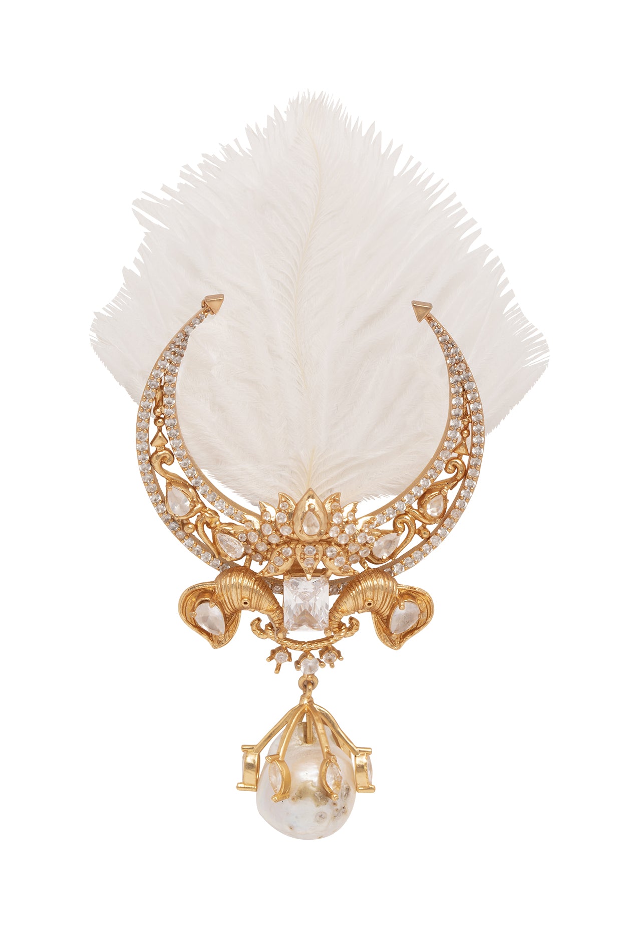 Gold Plated Swarovski Brooch