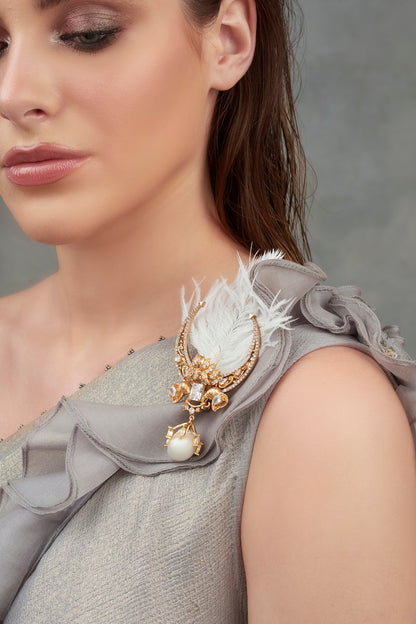 Gold Plated Swarovski Brooch