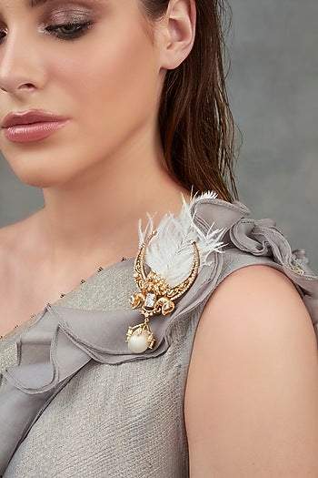 Gold Plated Swarovski Brooch