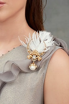 Gold Plated Swarovski Brooch