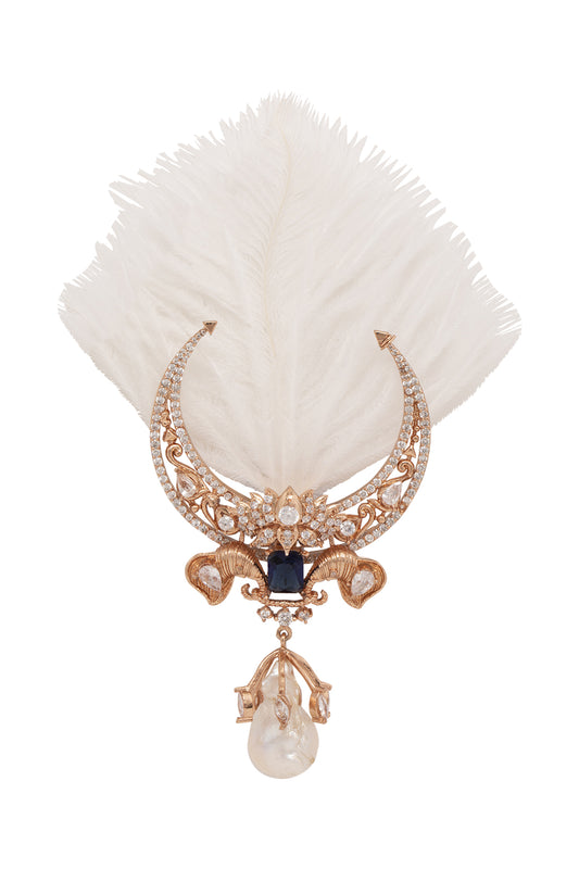 Rose Gold Plated Swarovski Brooch