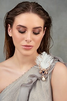 Rose Gold Plated Swarovski Brooch