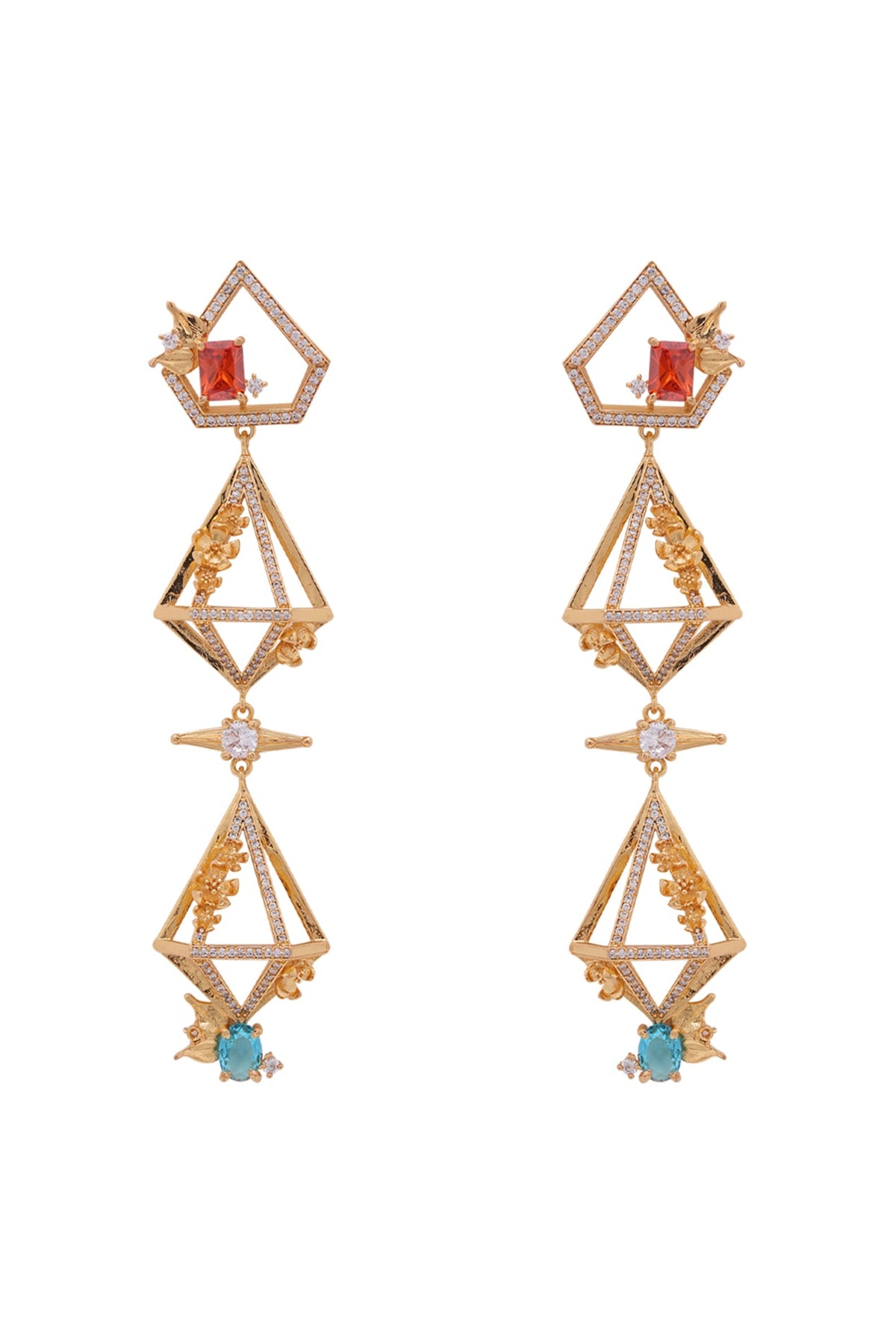 Gold Plated Handcrafted Dangler Earrings