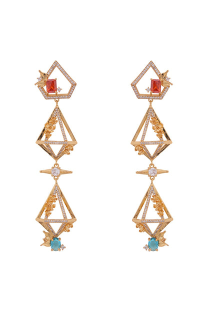 Gold Plated Handcrafted Dangler Earrings