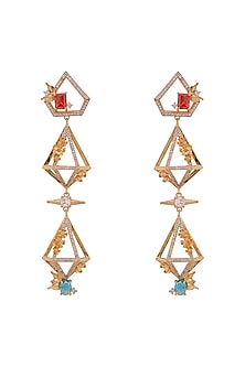 Gold Plated Handcrafted Dangler Earrings