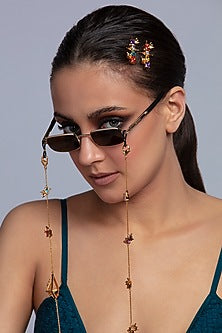 Gold Plated Crystal Hair Clips