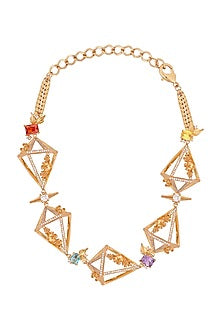 Gold Finish Handcrafted Choker Necklace