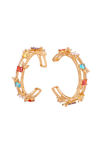 Gold Plated Crystal Bangles (Set of 2)