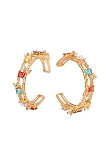 Gold Plated Crystal Bangles (Set of 2)
