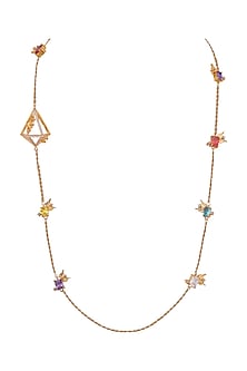 Gold Plated Crystal Handcrafted Mask Chain