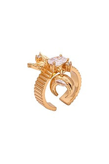 Gold Finish Zircon Ring