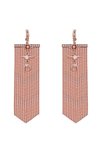 Rose Gold Finish Handcrafted Earrings
