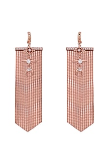 Rose Gold Finish Handcrafted Earrings