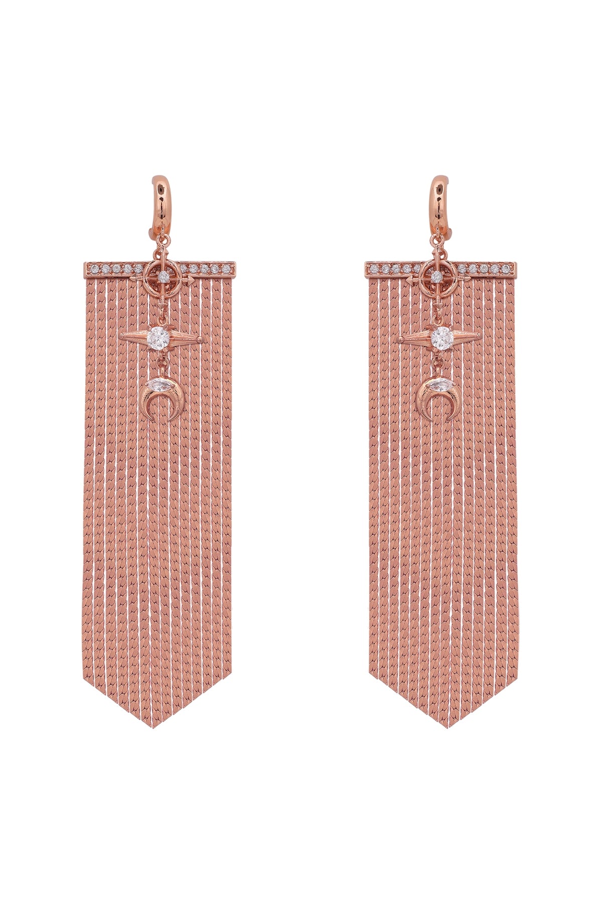 Rose Gold Finish Handcrafted Earrings