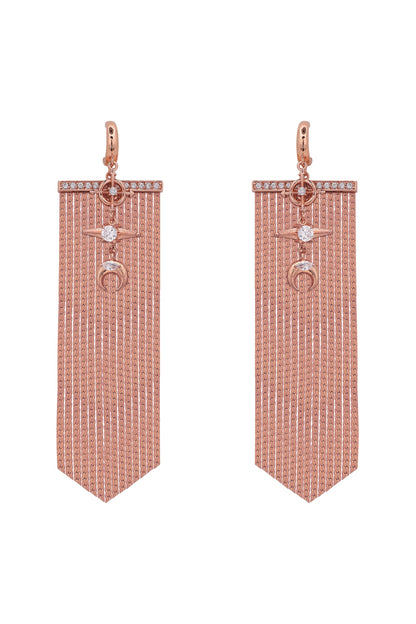 Rose Gold Finish Handcrafted Earrings