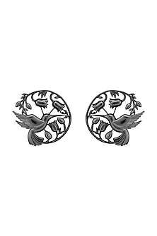Gunmetal Finish Handcrafted Earrings