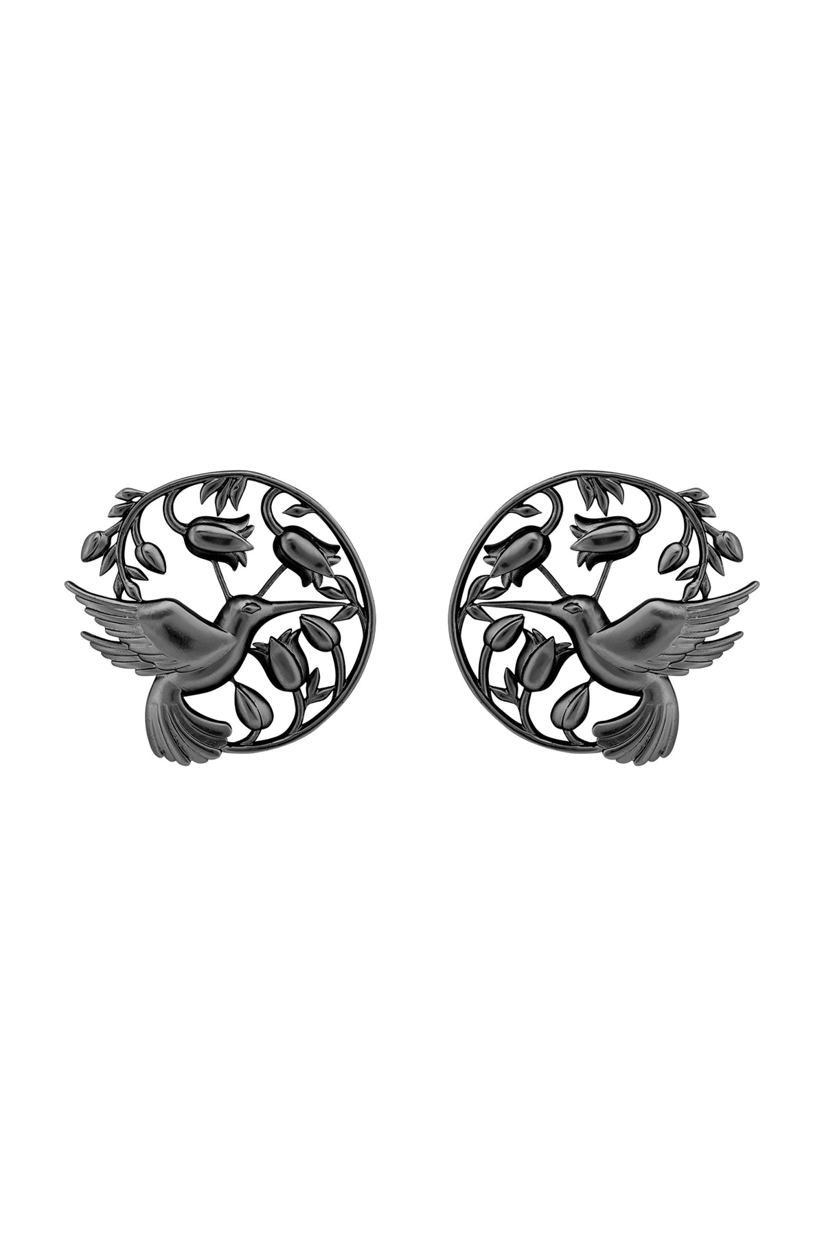 Gunmetal Finish Handcrafted Earrings