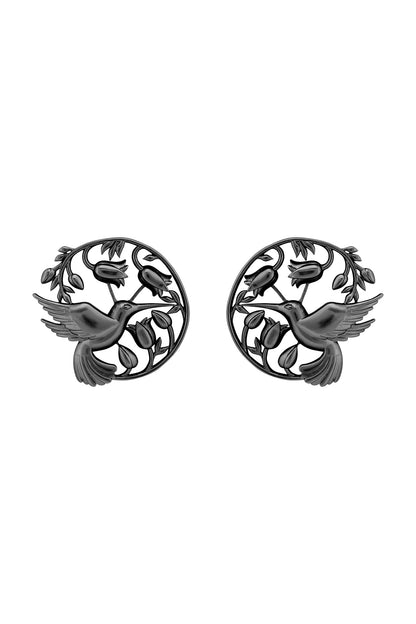 Gunmetal Finish Handcrafted Earrings