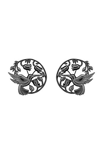 Gunmetal Finish Handcrafted Earrings