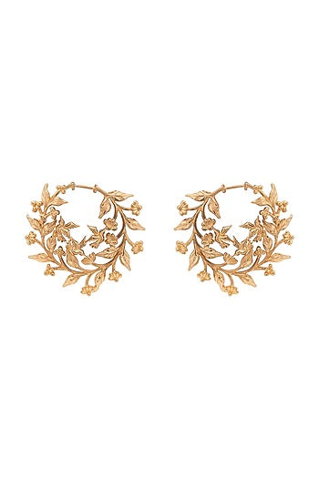 Gold Plated Sculpture Earrings