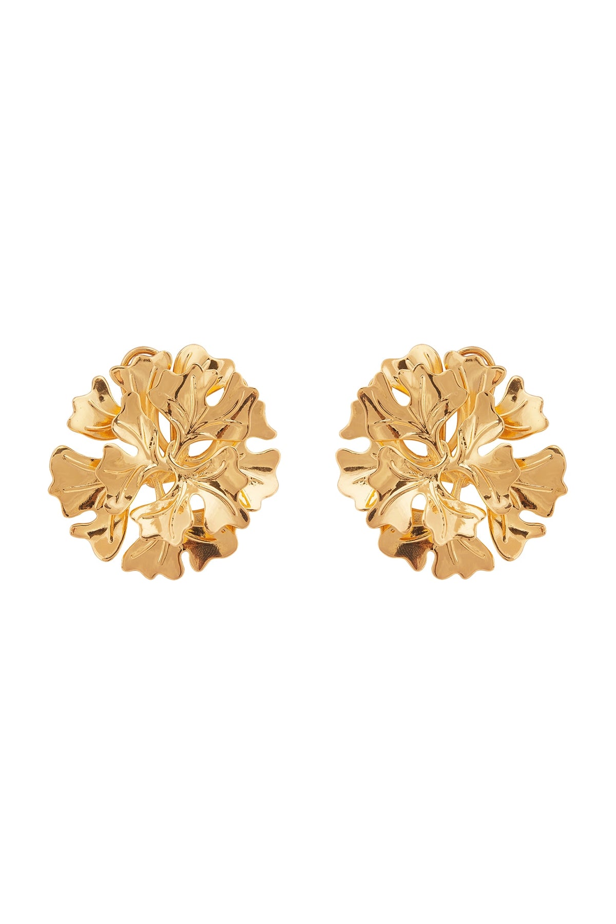 Gold Plated Floral Stud Earrings