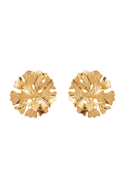 Gold Plated Floral Stud Earrings