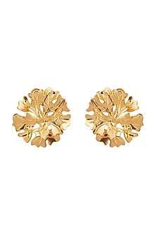Gold Plated Floral Stud Earrings