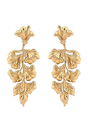 Gold Plated Floral Earrings
