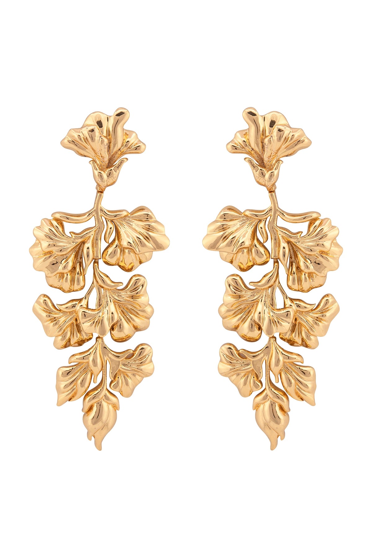 Gold Plated Floral Earrings