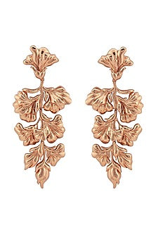 Rose Gold Plated Floral Earrings