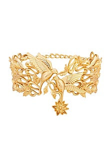 Matte Gold Plated Choker Necklace