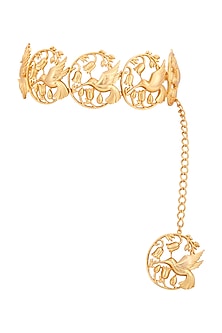 Matte Gold Plated Hummingbird Choker Necklace