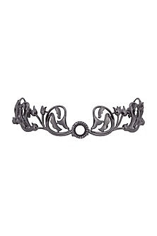 Gun Metal Finish Choker Necklace