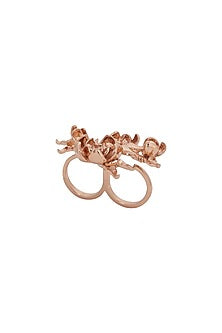 Rose Gold Plated Floral Ring